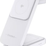 Choetech 15 W 3-in-1 Qi2 Certified Foldable Magnetic Wireless Charger – white