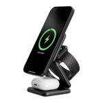 Kuxiu X40PLUS 3-In-1 Foldable Magnetic Wireless Charging Station – Black